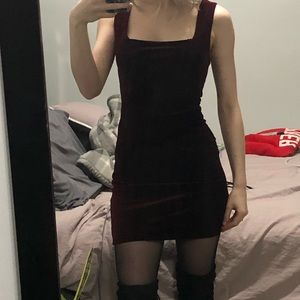 Red (burgundy) velvet dress